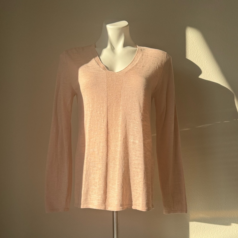 J. Jill Women's Light Pink Long Sleeve Top